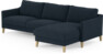 Winston - 3-sits soffa med schäslong, vändbar - Blå