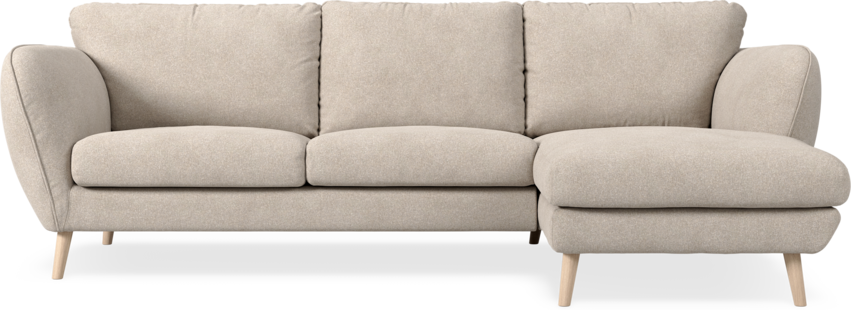 Madison Lux - 2-sits soffa med schäslong höger - Vit