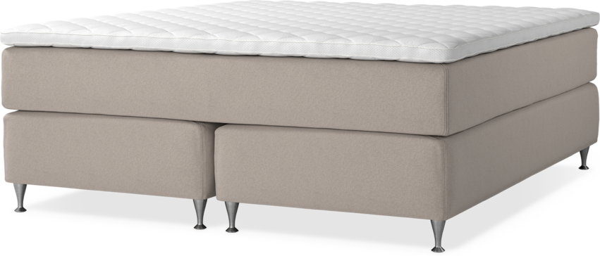 Delux Exclusive - Kontinentalsäng, dubbelsäng med bäddmadrass - Beige