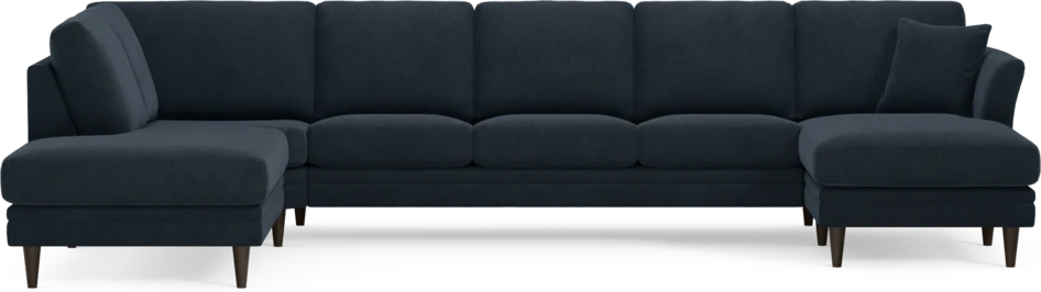 Eden - 3-sits soffa med divan vänster och schäslong höger - Blå
