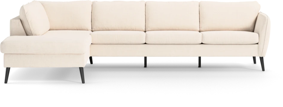 County - 3-sits soffa med divan vänster - Vit