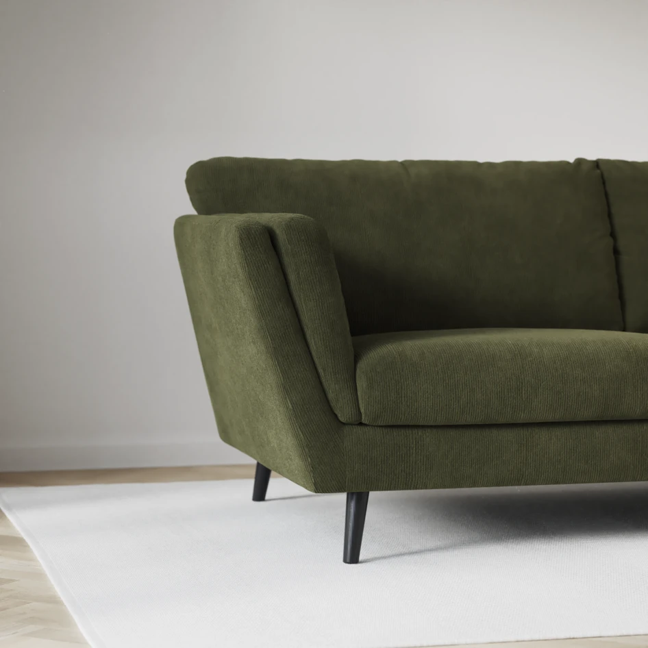 Madison - 2-sits soffa med schäslong höger - Grön