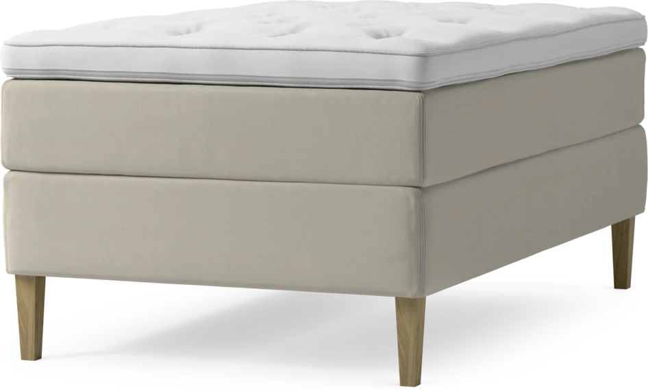 Delux Exclusive - Kontinentalsäng, enkelsäng 120 cm med bäddmadrass och sängben