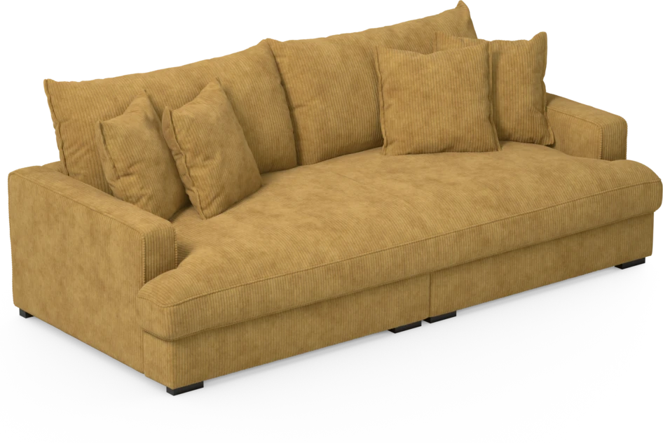 Rossi - 3-sits soffa, hel dyna - Gul