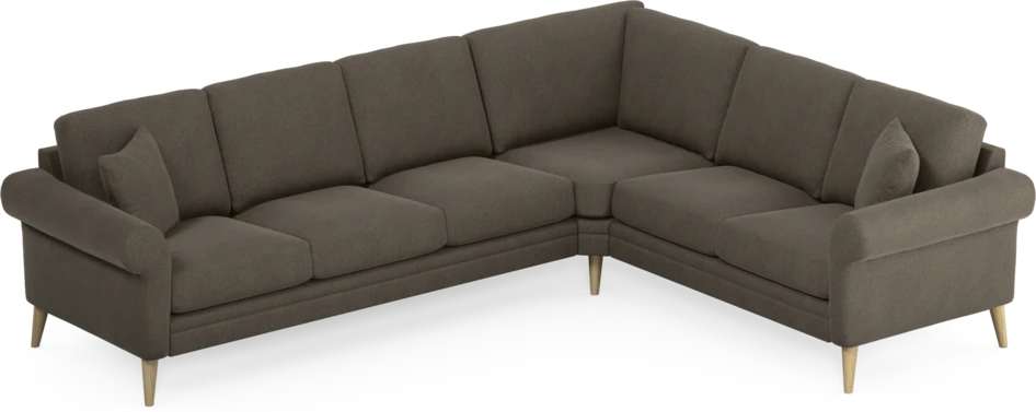 Eden - Hörnsoffa, 3+2-sits - Brun