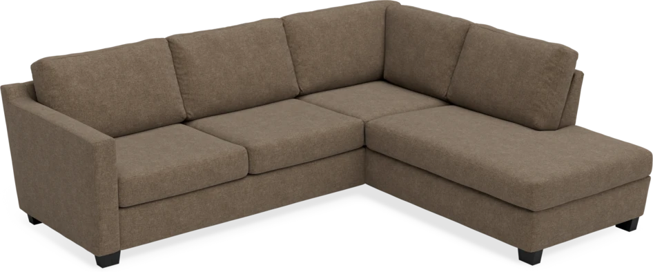 Friday - 2,5-sits soffa med divan höger - Brun