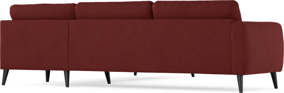 Bridge - Hörnsoffa, 3+3-sits - Röd