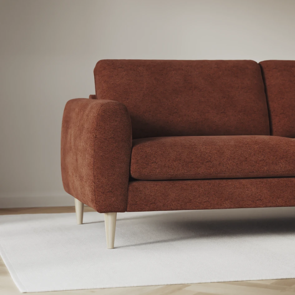 Bridge - 3-sits soffa med schäslong vänster och divan höger - Orange