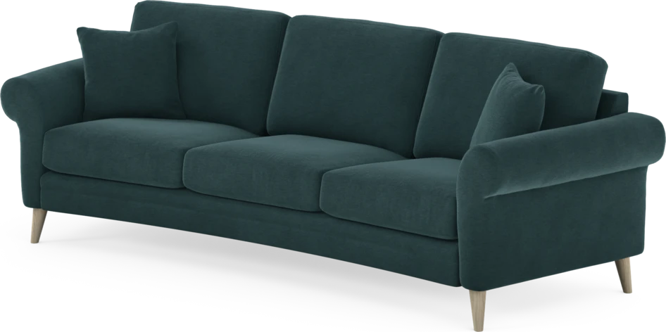 Eden - 3-sits soffa svängd - Blå