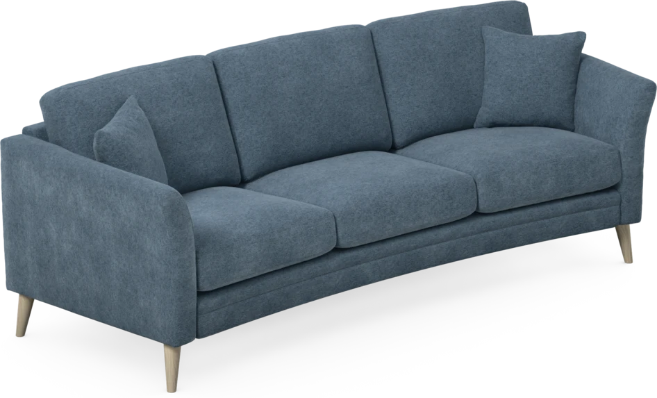Eden - 3-sits soffa svängd - Blå