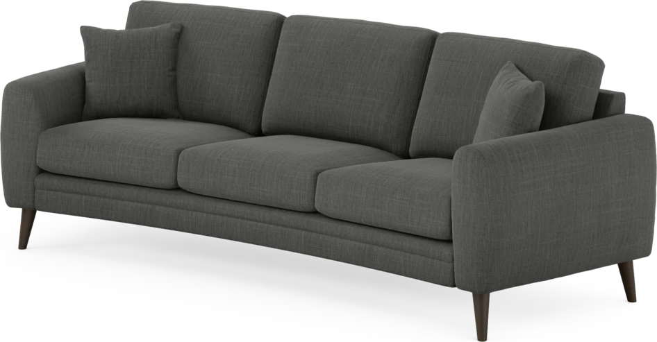 Eden - 3-sits soffa svängd - Grå