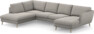 Madison Lux - 2-sits soffa med divan vänster och schäslong höger - Grå