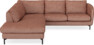 Madison - 2-sits soffa med divan vänster - Röd