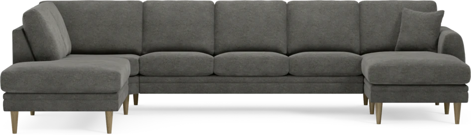 Eden - 3-sits soffa med divan vänster och schäslong höger - Grå