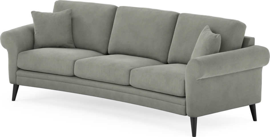 Eden - 3-sits soffa svängd - Grå