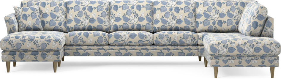 Eden - 3-sits soffa med schäslong vänster och divan höger - Flerfärgad