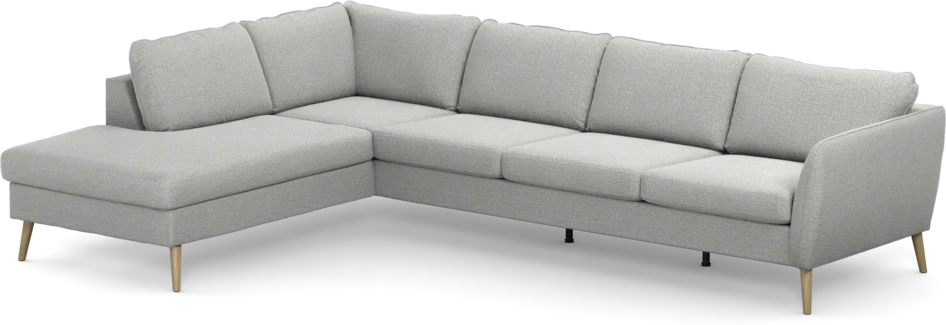 County - 3-sits soffa med divan vänster - Grå