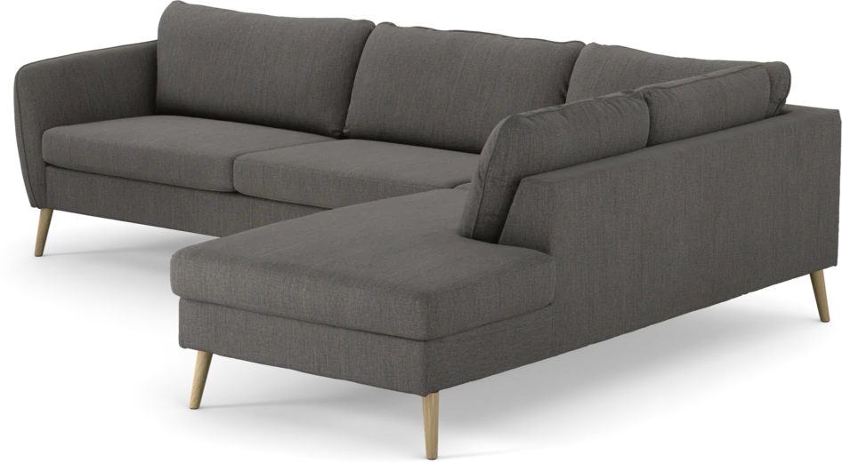 County - 2,5-sits soffa med divan höger - Brun