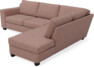 Friday - 2,5-sits soffa med divan höger - Rosa