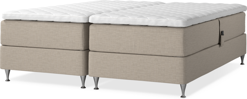 Delux Dream - Ställbar säng, dubbelsäng med bäddmadrass - Beige