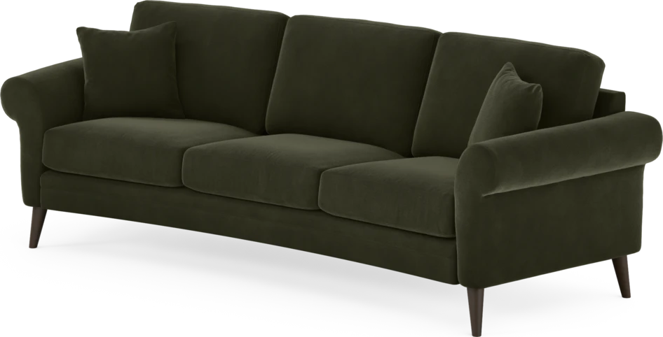 Eden - 3-sits soffa svängd - Grön