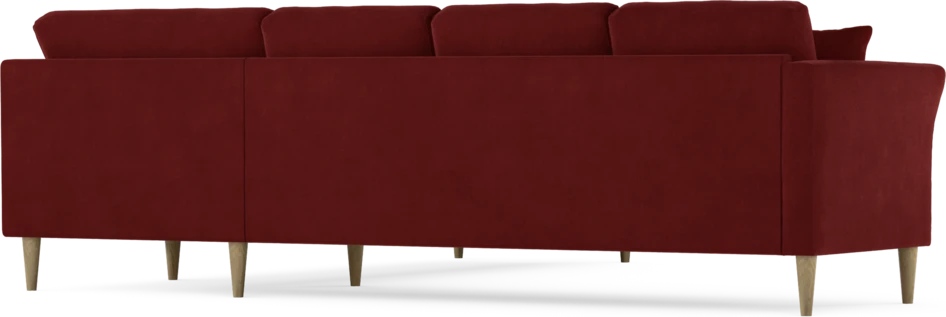 Eden - Hörnsoffa, 3+3-sits - Röd