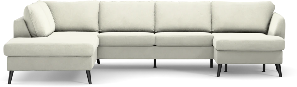 County - 3-sits soffa med divan vänster och schäslong höger - Vit