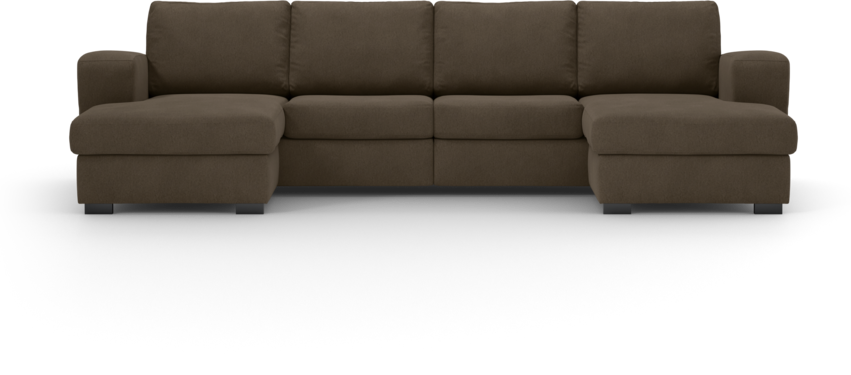 Friday - 2-sits soffa med två schäslonger - Brun