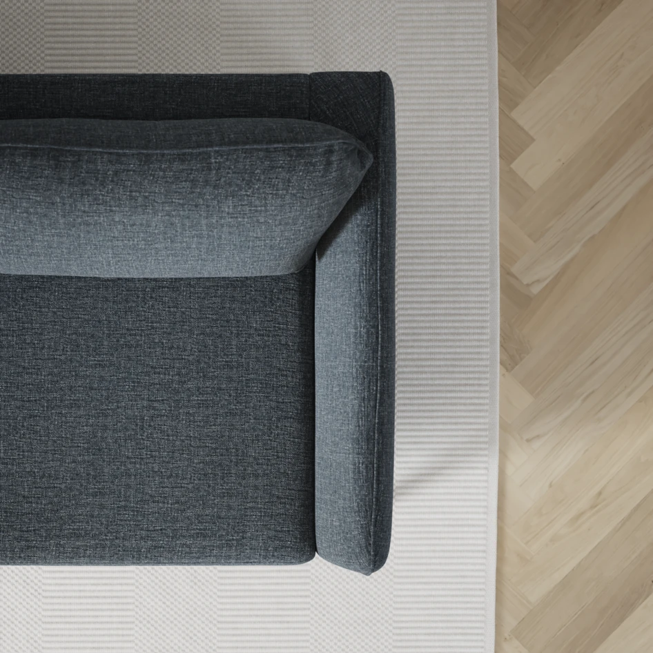 County - 4-sits soffa med divan vänster och schäslong höger - Blå