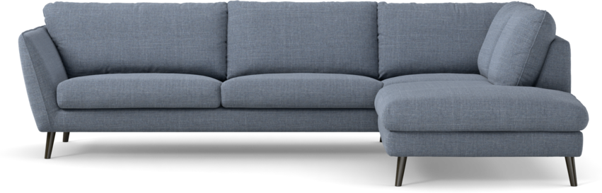 Madison Lux - 3-sits soffa med divan höger - Blå