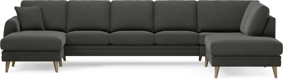 Eden - 3-sits soffa med schäslong vänster och divan höger - Grå
