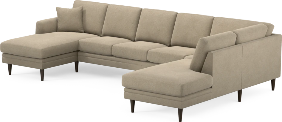 Eden - 3-sits soffa med schäslong vänster och divan höger - Beige