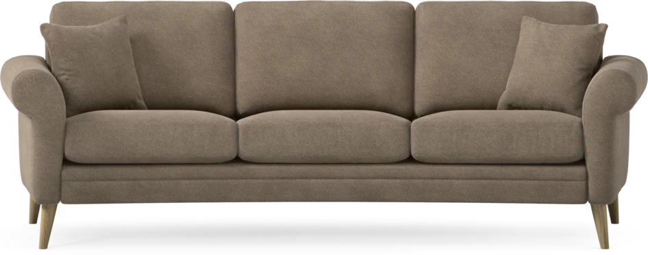 Eden - 3-sits soffa svängd - Brun