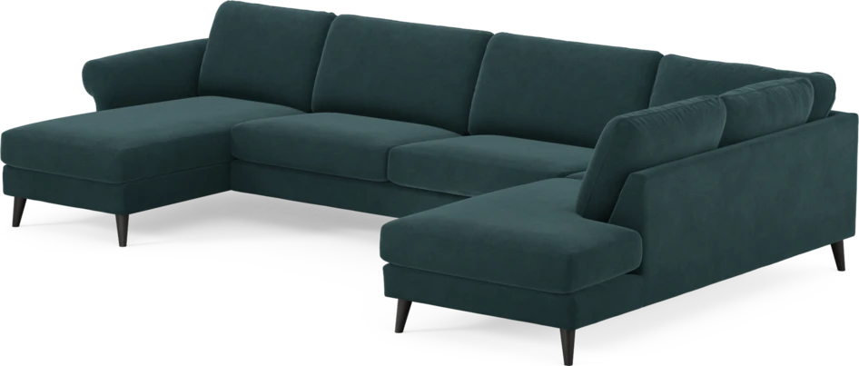 Bridge - 3-sits soffa med schäslong vänster och divan höger - Blå