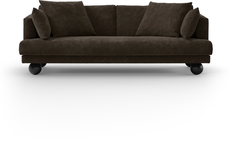 Harper - 3-sits soffa, hel dyna - Brun
