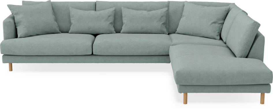 Harper - 3-sits soffa med divan höger - Grön