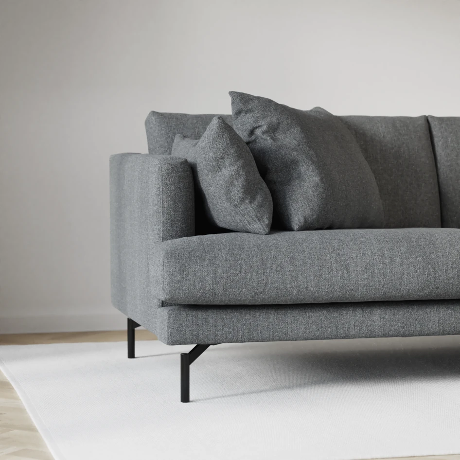 Harper - 4-sits soffa - Grå