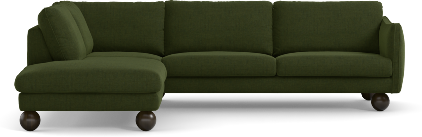 Madison - 3-sits soffa med divan vänster - Grön