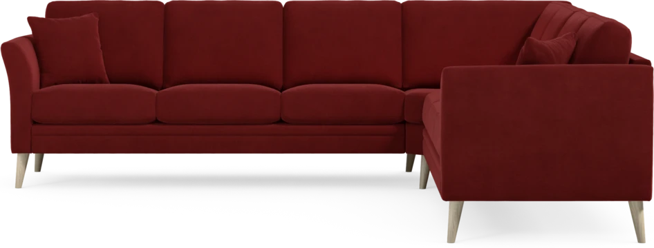 Eden - Hörnsoffa, 3+3-sits - Röd