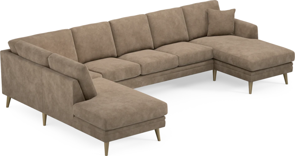 Eden - 3-sits soffa med divan vänster och schäslong höger - Beige