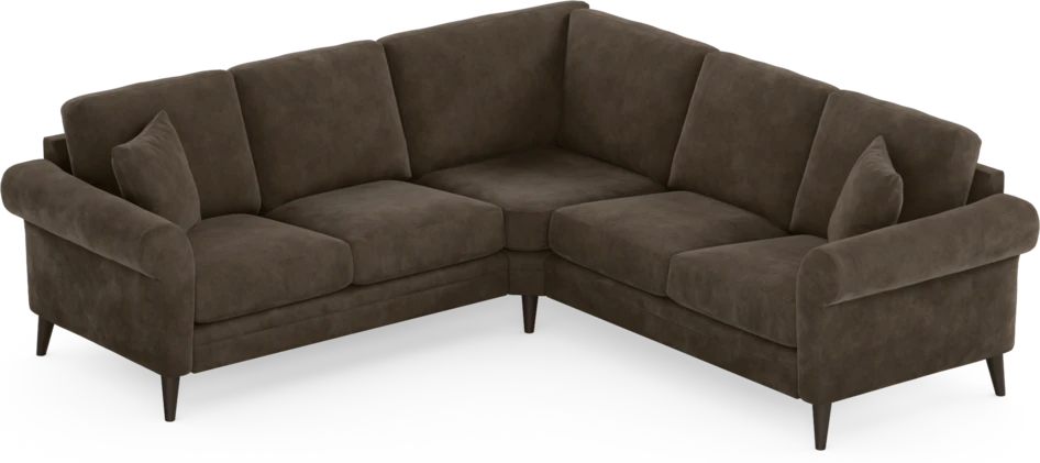 Eden - Hörnsoffa, 2+2-sits - Brun