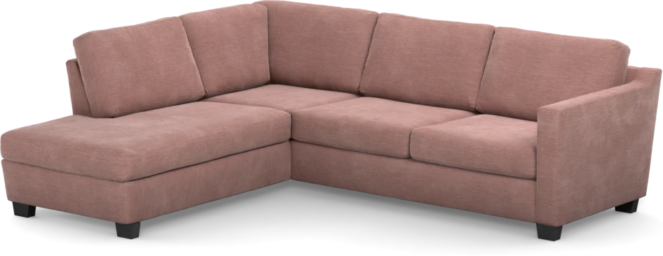 Friday - 2,5-sits soffa med divan vänster - Rosa