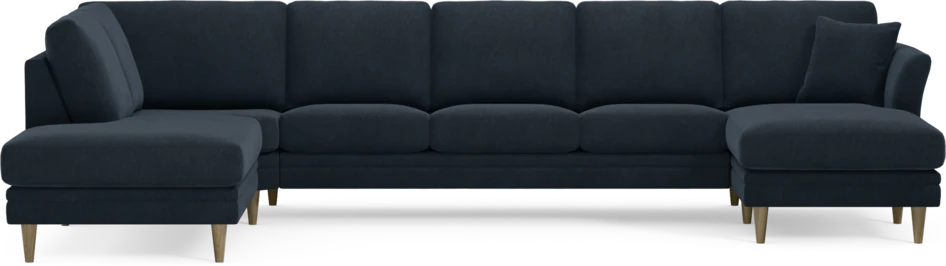 Eden - 3-sits soffa med divan vänster och schäslong höger - Blå