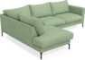 Impression Delux - 3-sits soffa med divan vänster - Grön