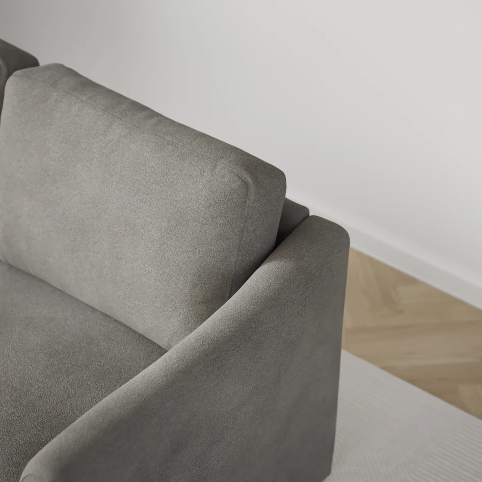 Öland - Bäddsoffa 3-sits, längsbäddad - Grå