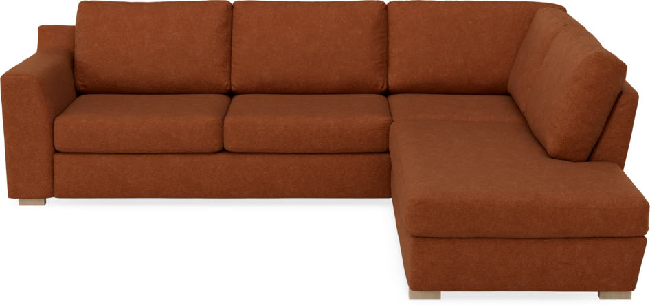 Friday - 2,5-sits soffa med divan höger - Orange