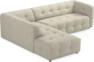 Bella - 3-sits soffa med divan vänster - Beige