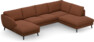 Madison Lux - 2-sits soffa med schäslong vänster och divan höger - Röd