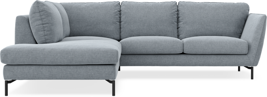 Madison - 2-sits soffa med divan vänster - Blå