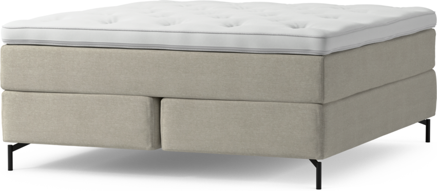 Delux Dream - Kontinentalsäng, dubbelsäng med bäddmadrass och sängben - Beige